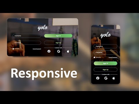 How to Create a Responsive Login Form Using HTML & CSS