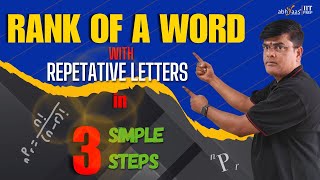 Rank of a Word with Repeated Letters in 3 Simple Steps! |JEE Maths Permutations Explained#maths #iit