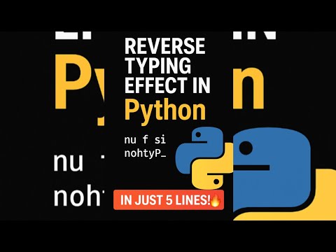 Reverse Typing Effect in Python 🔁 | Satisfying Code in Just 5 Lines! #shorts #python