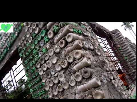 The House made by Bottle in Lalmonirhat, Bangladesh | use of plastic to made a house