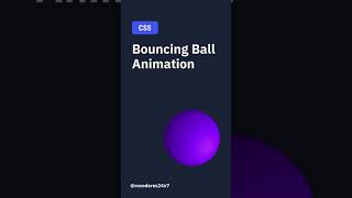 Bouncing Ball Animation | HTML, CSS #html #css #shorts