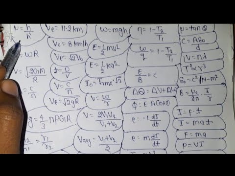 formula review physics