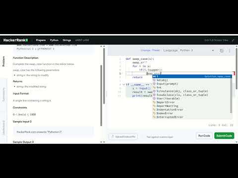 Swap Case – HackerRank Python Solution | Easy & Fast Explanation | Beginner-Friendly Explanation