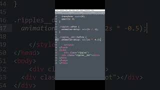 create Ripples Loader with css #css  #html #css3 #css3course #csshovereffect #storts #youtubeshorts