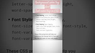 "Master CSS Colors: How to Style Text and Backgrounds Like a Pro!"