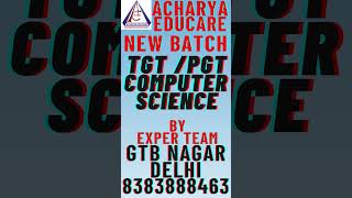DSSSB TGT COMPUTER SCIENCE , BEST INSTITUTE IN DELHI