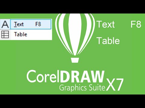 Text Tool || Table Tool In  Corel draw || learn Corel draw