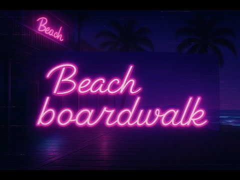 Synthwave music for driving | Beach boardwalk | retrowave | 90s