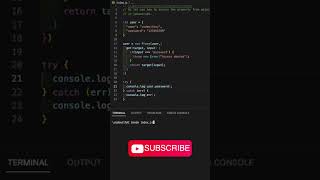 secure the property from the object using get proxy trap in javascript #javascript #shorts