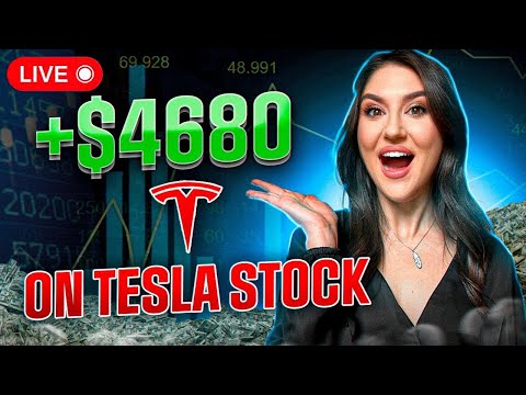 LIVE STOCK TRADING +$4,680 Profits in REALITY | TESLA STOCK