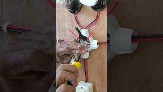 electrical installation of two lights, one switch