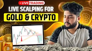 Live Crypto and Gold Scalping Trading | 06 February | #goldtrading #cryptotrading #bitcoin
