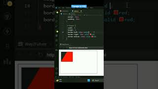 Traingle in CSS📐 #htmlcsswebsite #htmltutorial #csstutorials #javascriptinterviewquestions #htmlcss
