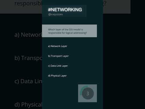 Which layer of the OSI model is responsible for logical addressing?