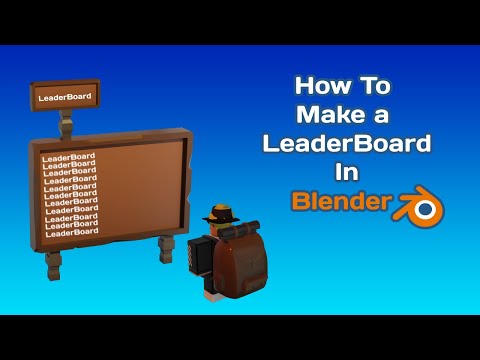 How To make a Low Poly Leader Board in blender