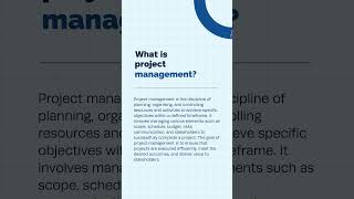What is project management?
