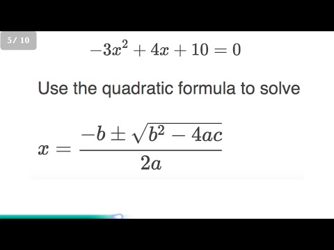 Solve By Quadratic formula | Example 01