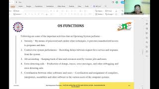 OS Functions | OPERATING SYSTEM AND VIRTUALIZATION | SNS INSTITUTIONS