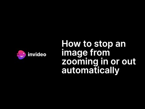 How to stop an image from zooming in or out automatically