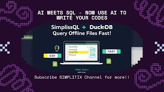 💡 Write SQL with AI  + Simplisql | Offline Querying Made Easy!