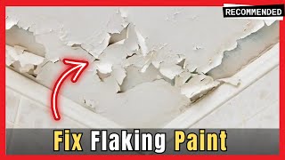How To Fix Flaking Peeling Bubbled Paint - Bathroom Ceiling DIY