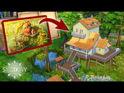 The House in The Painting | Relaxing The Sims 4 Stop Motion Speed Build