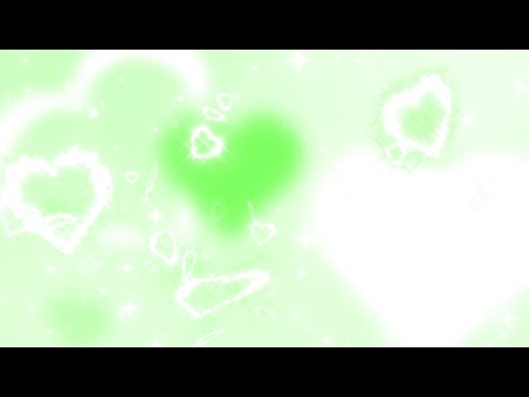 Y2k Blurred and Glittering Green Stars and Hearts Background || 1 Hour Looped HD
