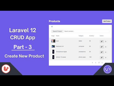 how to build a CRUD (Create,Read,Update and Delete) with Laravel 12. Part-3