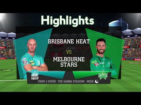 Brisbane Heat Vs Melbourne Stars Full Match Highlights,BH vs MS Today Highlight,BBL Cricket Gameplay
