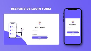 Responsive Login Form Design using HTML & CSS | How To Create a Sign In Form