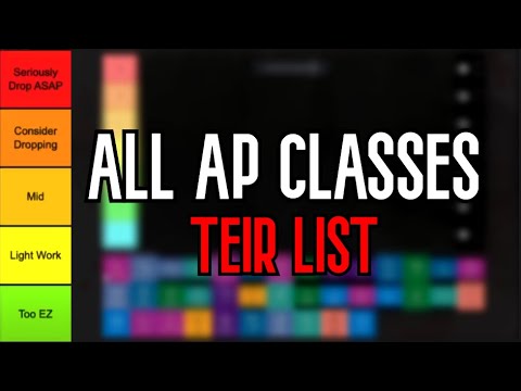 THE ULTIMATE AP CLASS TIER RANKING (ALL 38 AP CLASSES)