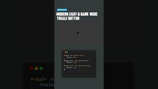 Clean Toggle Switch Design for Websites ⚡ #coding #frontendcourse #csseffect