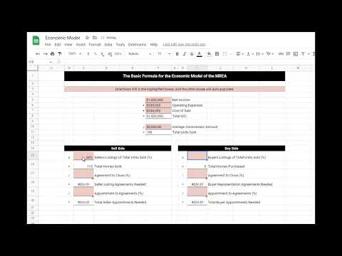 MREA Economic Model Tutorial