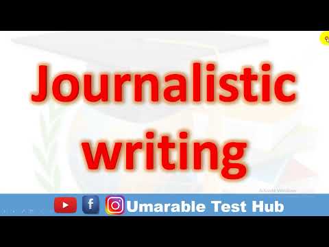 Journalistic writing | learn with easy way from my channel