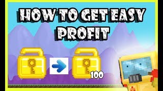 HOW TO GET EASY PROFIT | MAKING GLOWY BLOCK | HOW TO DOUBLE WLS | Growtopia