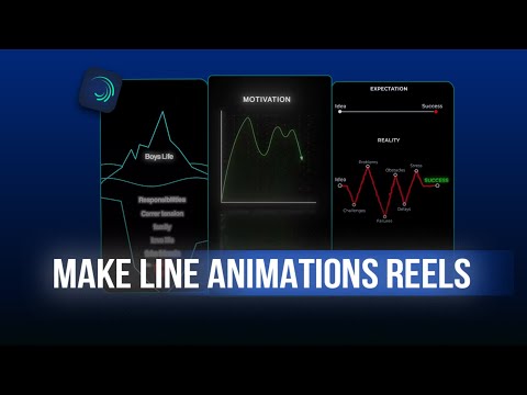 How to make Viral line, graph Animation Reels In Alight Motion | Mobile Reel Editing