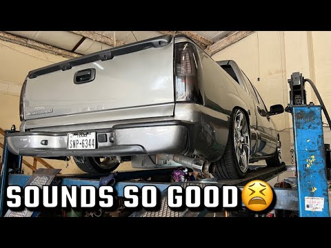 MY CAMMED SILVERADO GETS A NEW EXHAUST SET UP🔥 *SOUNDS MEAN😤*