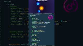 3D orbiting animation Click or hover interaction