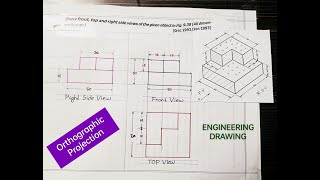 ORTHOGRAPHIC PROJECTION IN ENGINEERING DRAWING IN TELUGU ( P.NO: 1 )