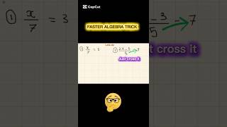 👉 Cross Multiply — It’s Just Easier #math #algebra #algebratrick #mathshorts