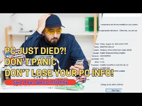 PC JUST DIED?! How to Save Your PC Specs Instantly | Step-by-Step