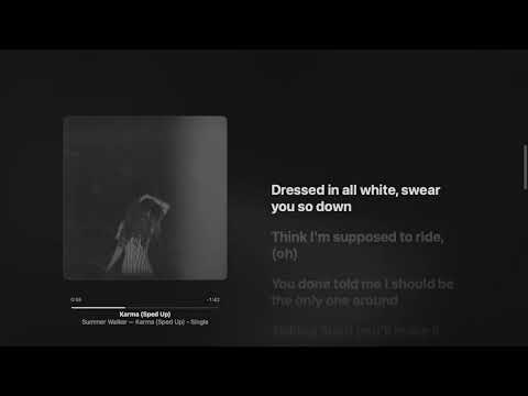 Karma (Sped Up) | Summer Walker | Apple Music 🎵| Dhruv Lenka