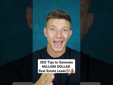 SEO Tips to Generate MILLION DOLLAR Real Estate Leads💲💲💲 #seo #leadgeneration #realestate