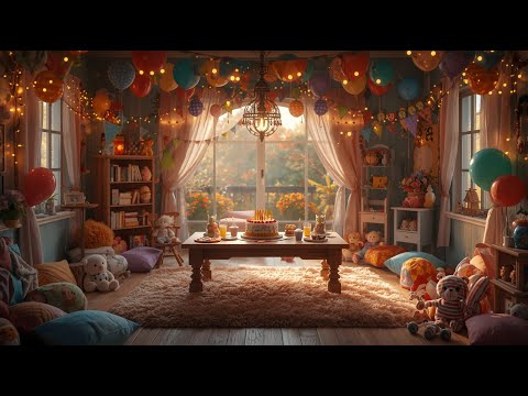 🎈 Cozy Birthday Party Ambience | Balloons, Cake & Cheerful Background Music 🎂 Kids Birthday Vibes