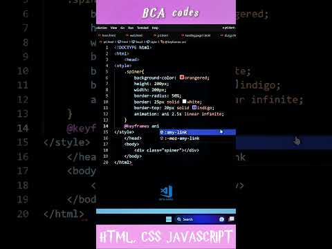 Creative HTML & CSS Loader Animation | BCA Codes