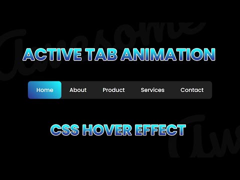 How to Create Animated Tab Navigation in HTML & CSS