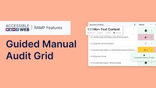 Guided WCAG Manual Audit Grid | Accessible Web RAMP Features