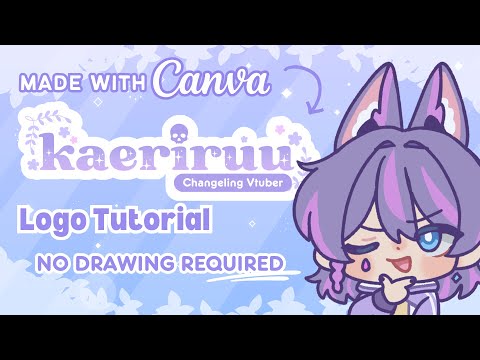 Making a Vtuber Logo + Animated Intro using Canva Tutorial [No drawing required]