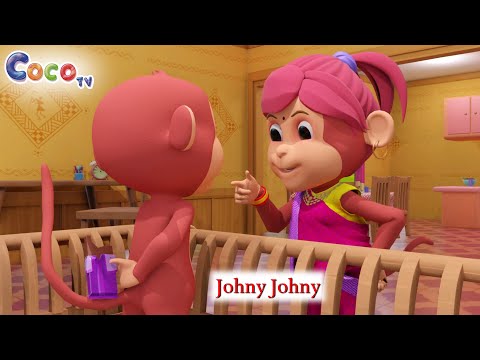 Johny Johny Yes Papa Animal Version | Best Song for Children | Rhymes for Kids | 3D Coco TV