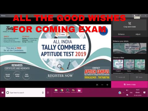 TALLY COMMERCE APTITUDE TEST (TCAT 2019 ) HOSTED BY TALLY EDUCATION